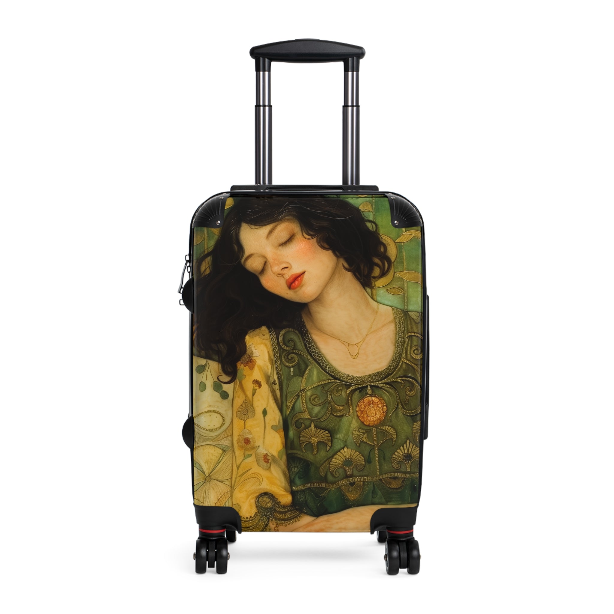 Artistic Klimt-Inspired Travel Suitcase, Stylish Personalized Carry-on Bag, Unique Bohemian Luggage Gift for Travelers - Rosetta Creative Boutique